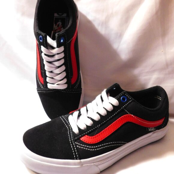 VANS First in BMX Old Sneakers Red and Black Men's Size 7 - Picture 1 of 7